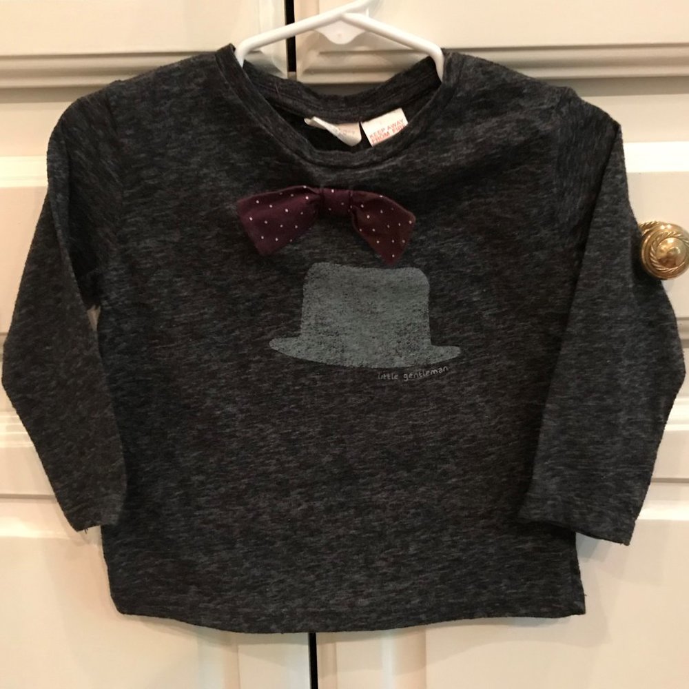 Zara Baby Boy Little Gentleman Long Sleeve T-shirt